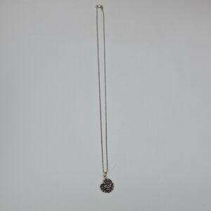 Sterling Silver Chain With Frog On Lily Pad Charm Pendant